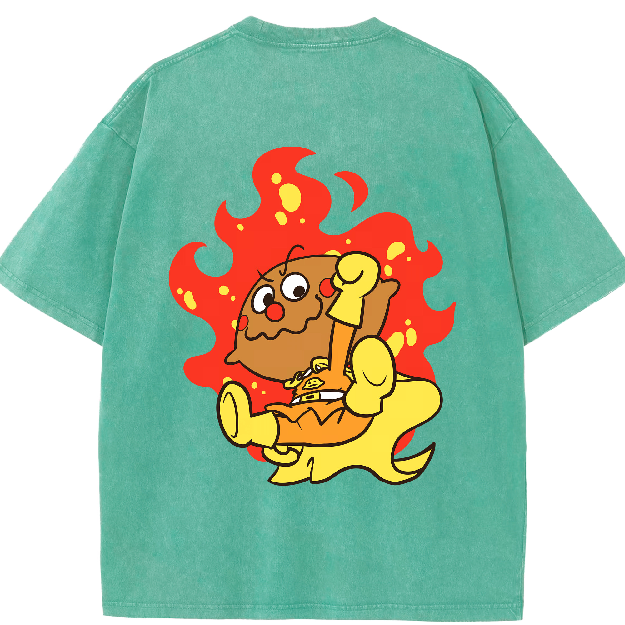 （画像用） アンパンマン Anpanman 綿100% ヴィンテージ風 半袖Tシャツ（背面プリント）